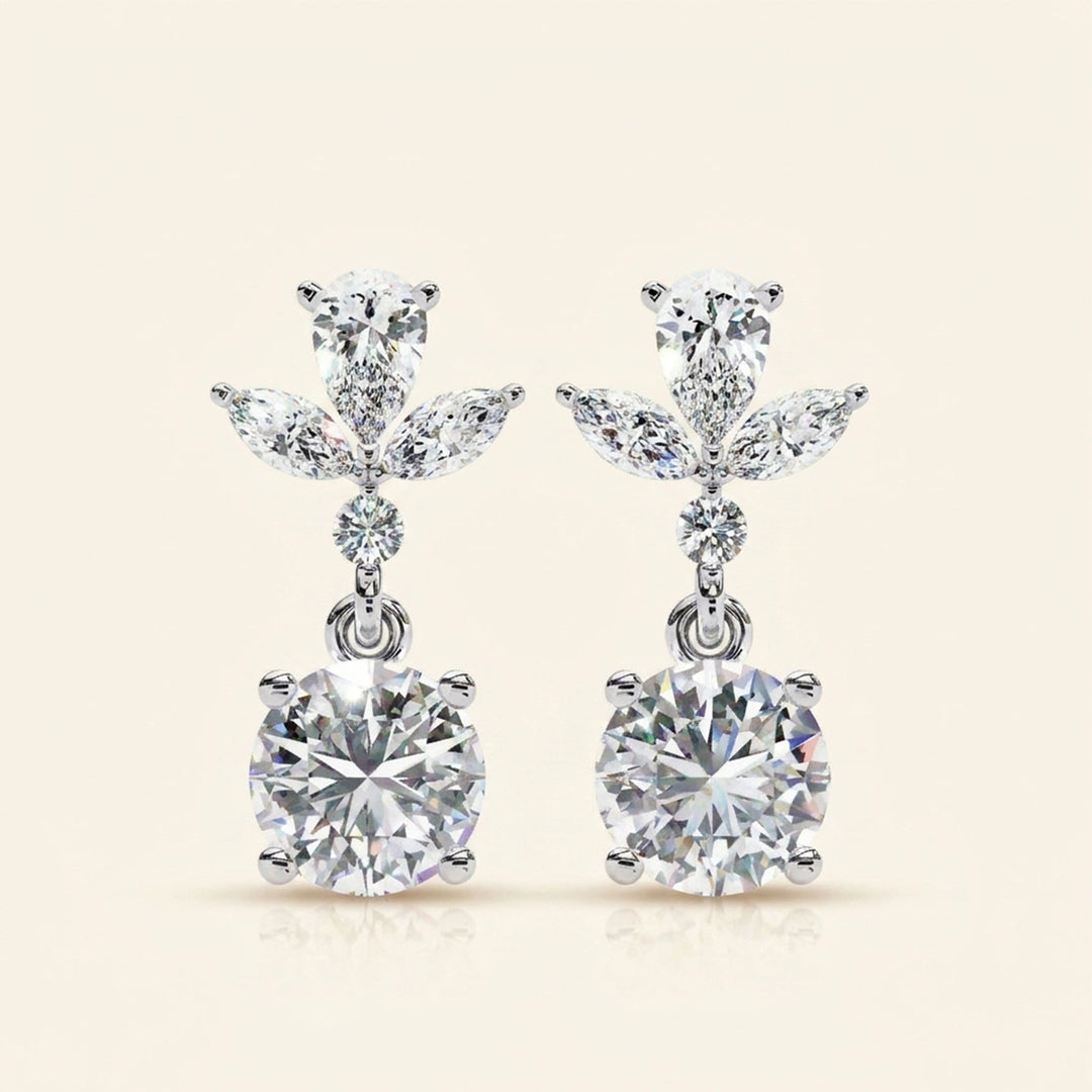 Drop Round Earrings