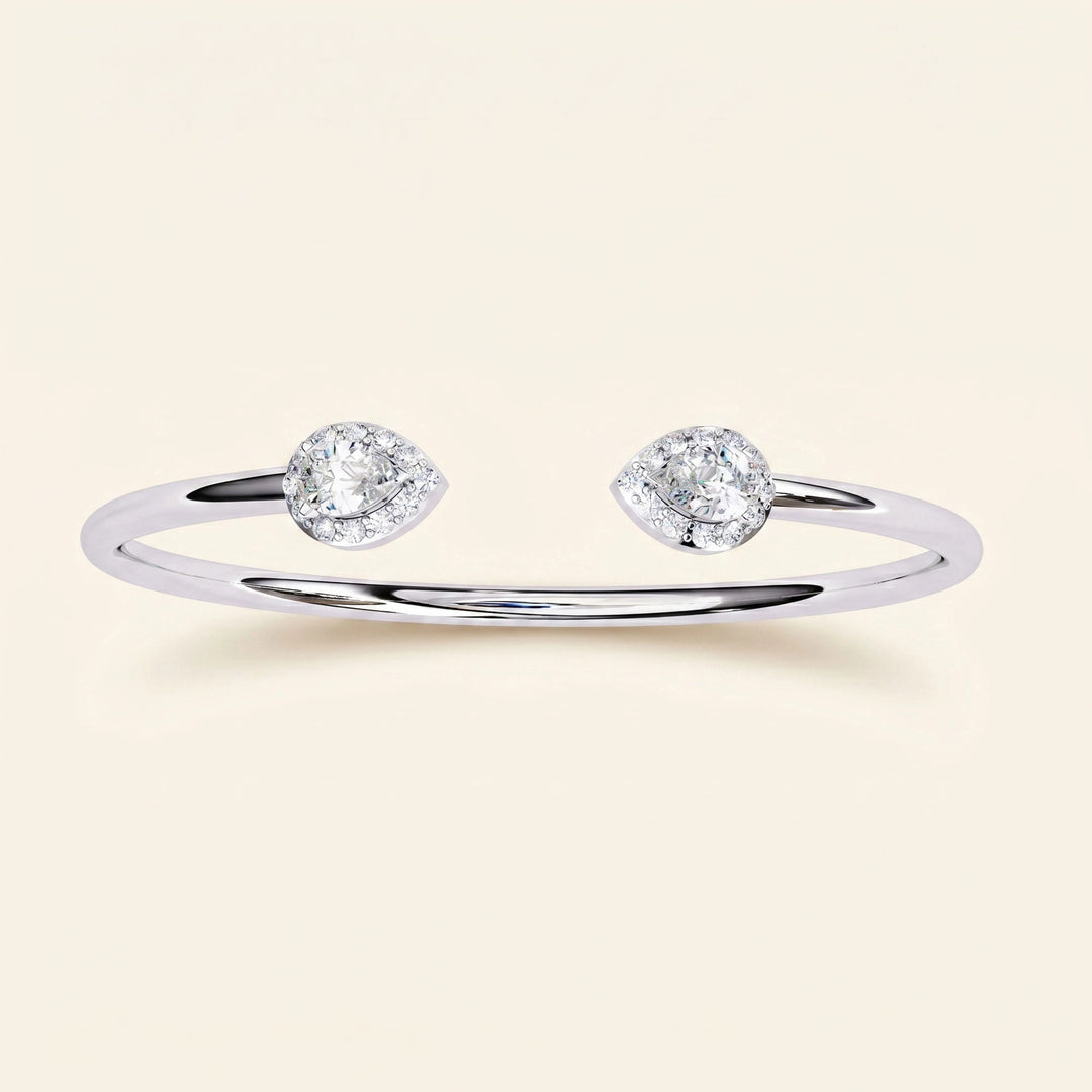 Pear Open Cuff Bangle