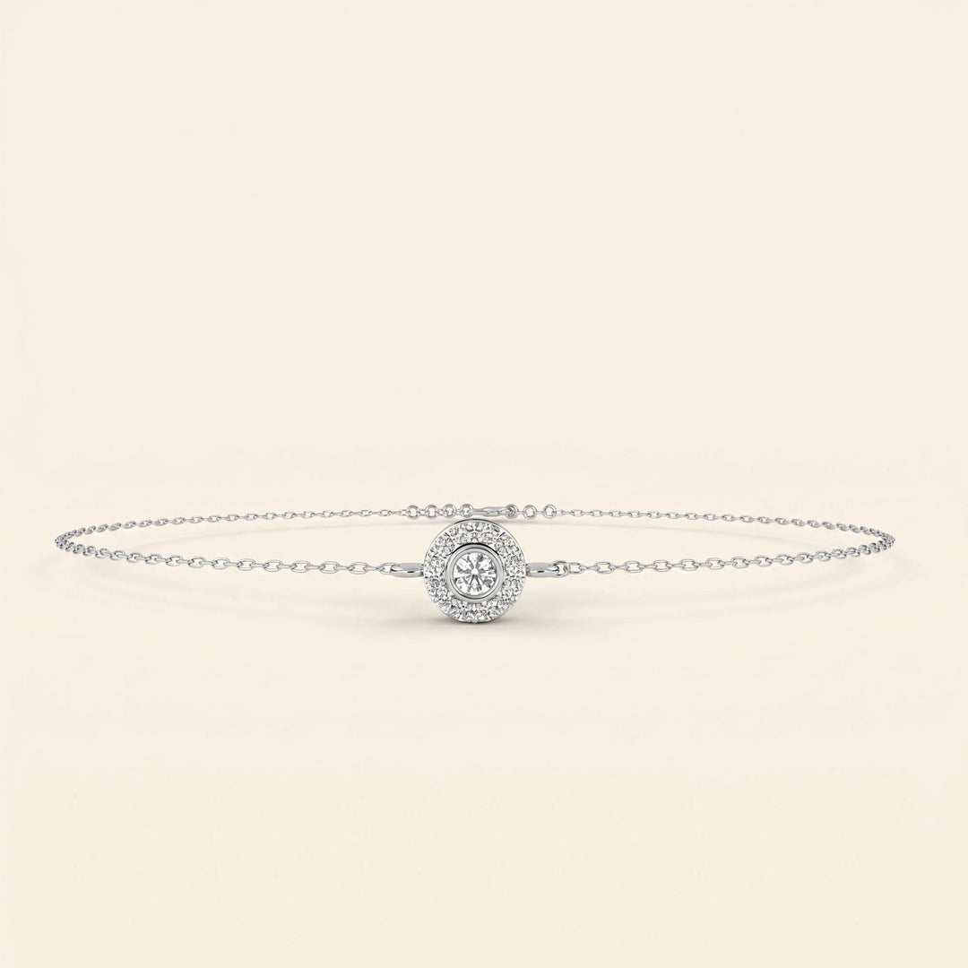 Round Halo Bracelet