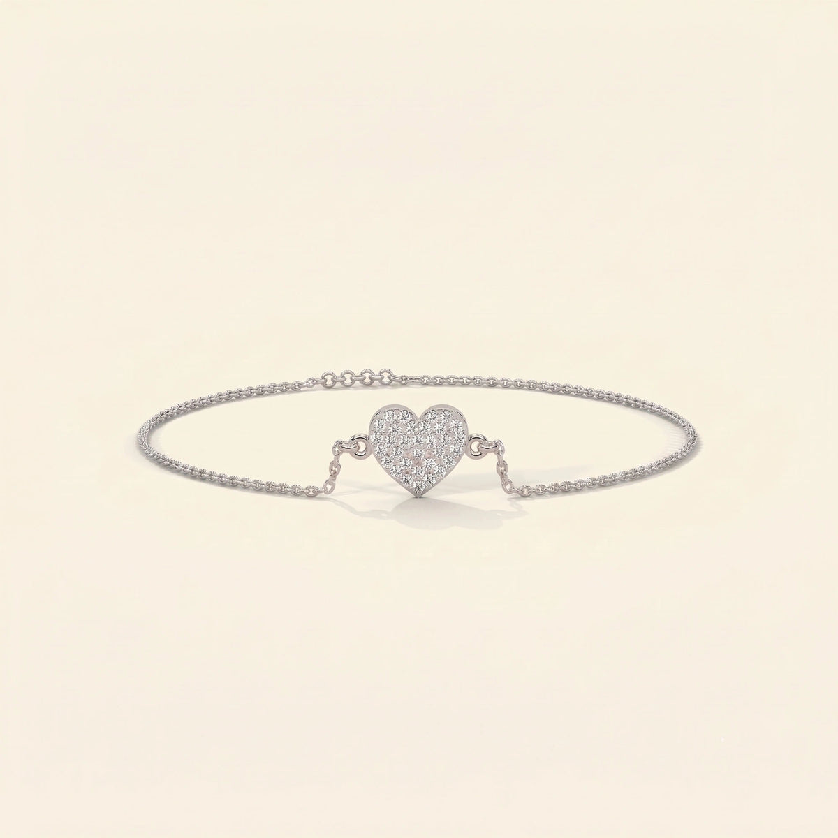 Front view of heart station bracelet