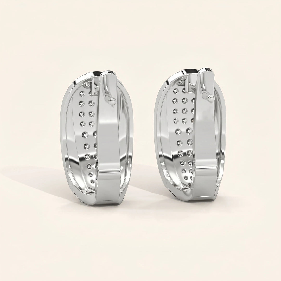 Pave Hoop Earrings