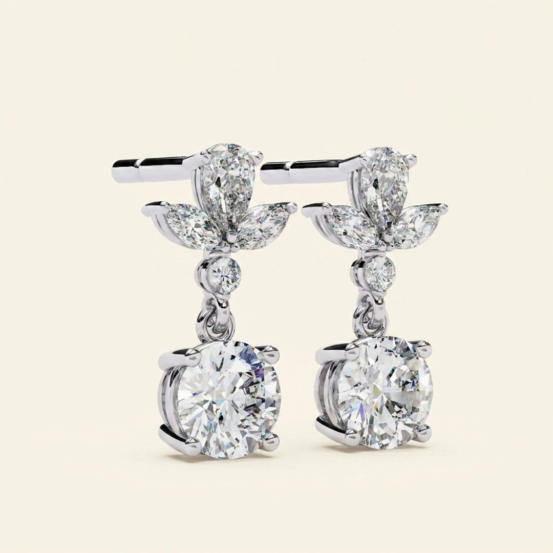 Drop Round Earrings