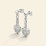 Load image into Gallery viewer, Heart Chain Drop Earrings
