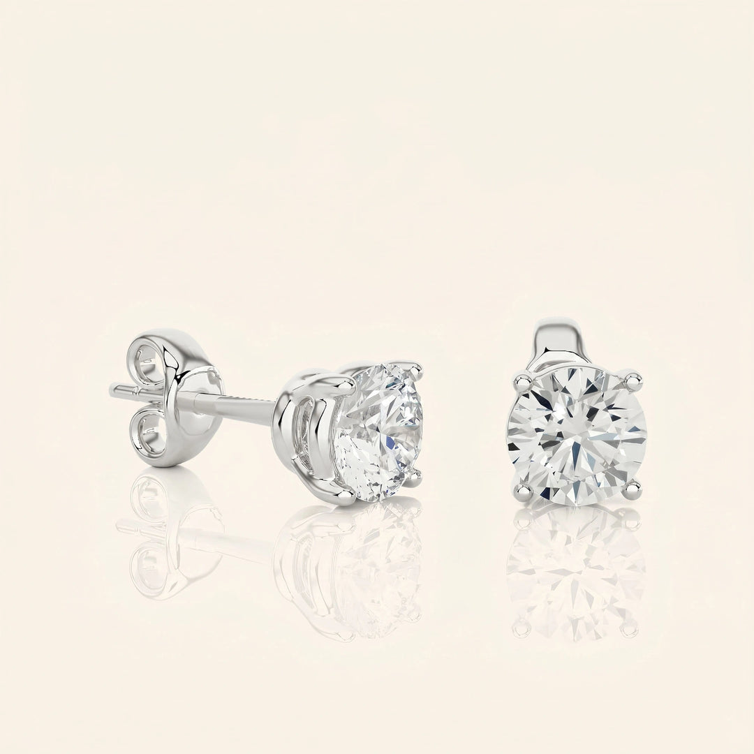 Round Stud Earrings