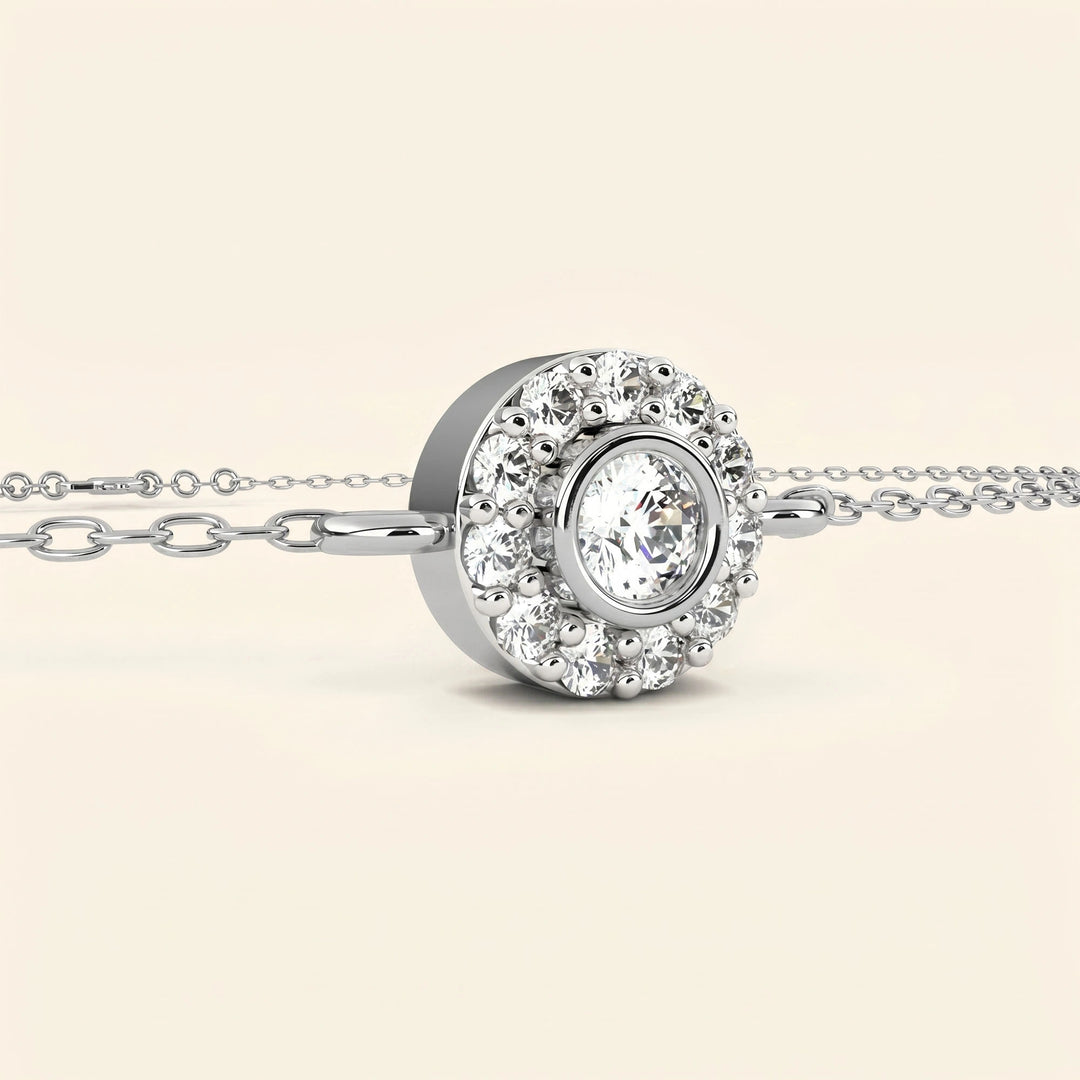 Round Halo Bracelet