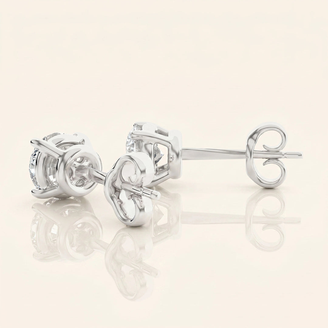 Round Stud Earrings