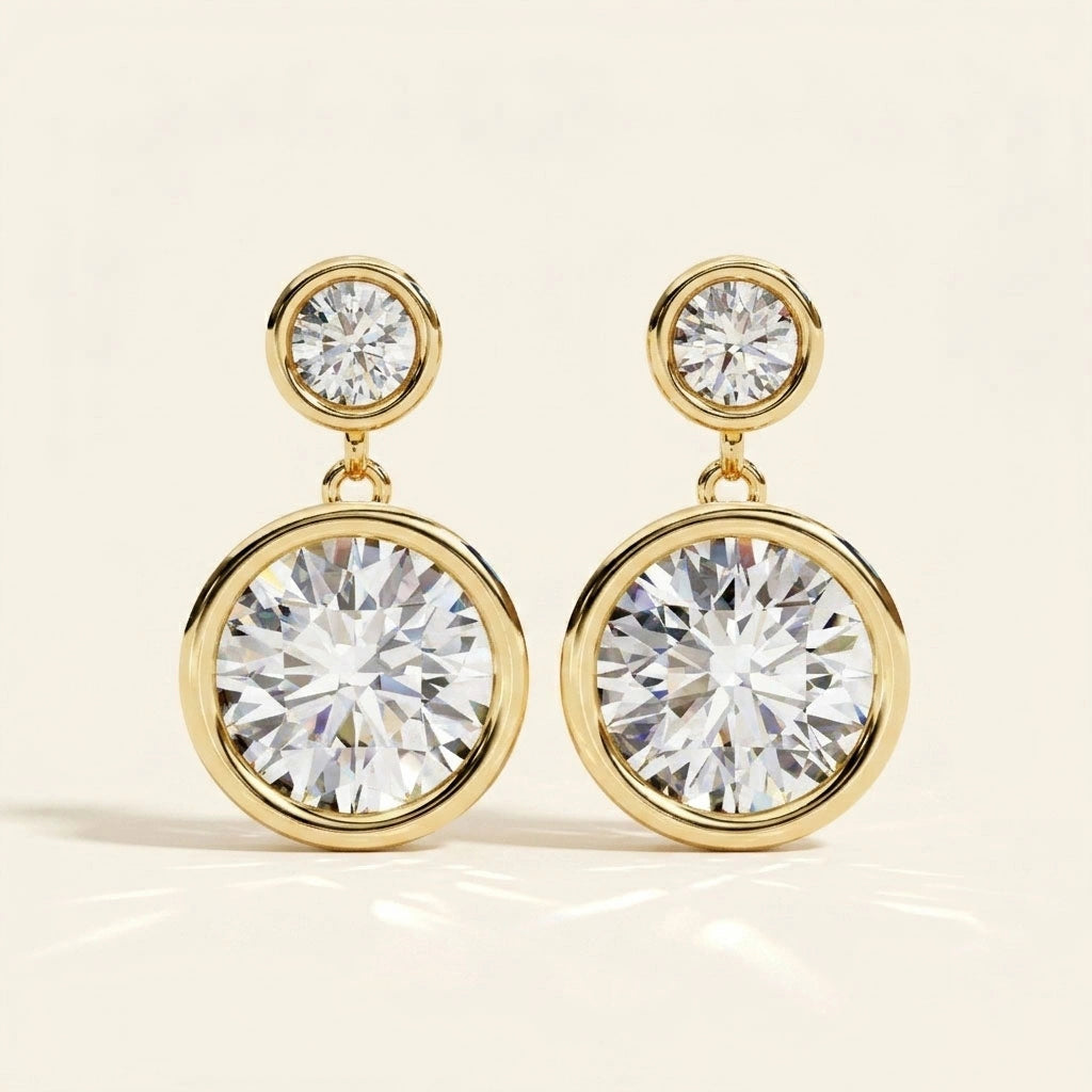 Moissanite Drop Earrings