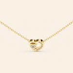 Load image into Gallery viewer, Back Side View Of Heart Cut Necklace In Pave Prong Setting
