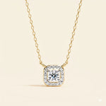 Load image into Gallery viewer, Front View Of Round Halo Necklace
