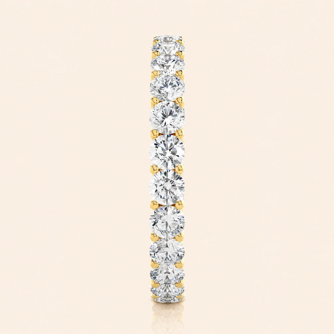 Side View Of Filigree Eternity Band