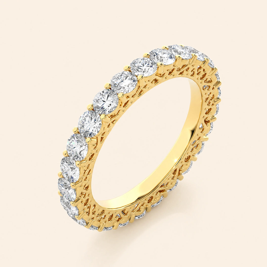 Angle View Of Filigree Eternity Band