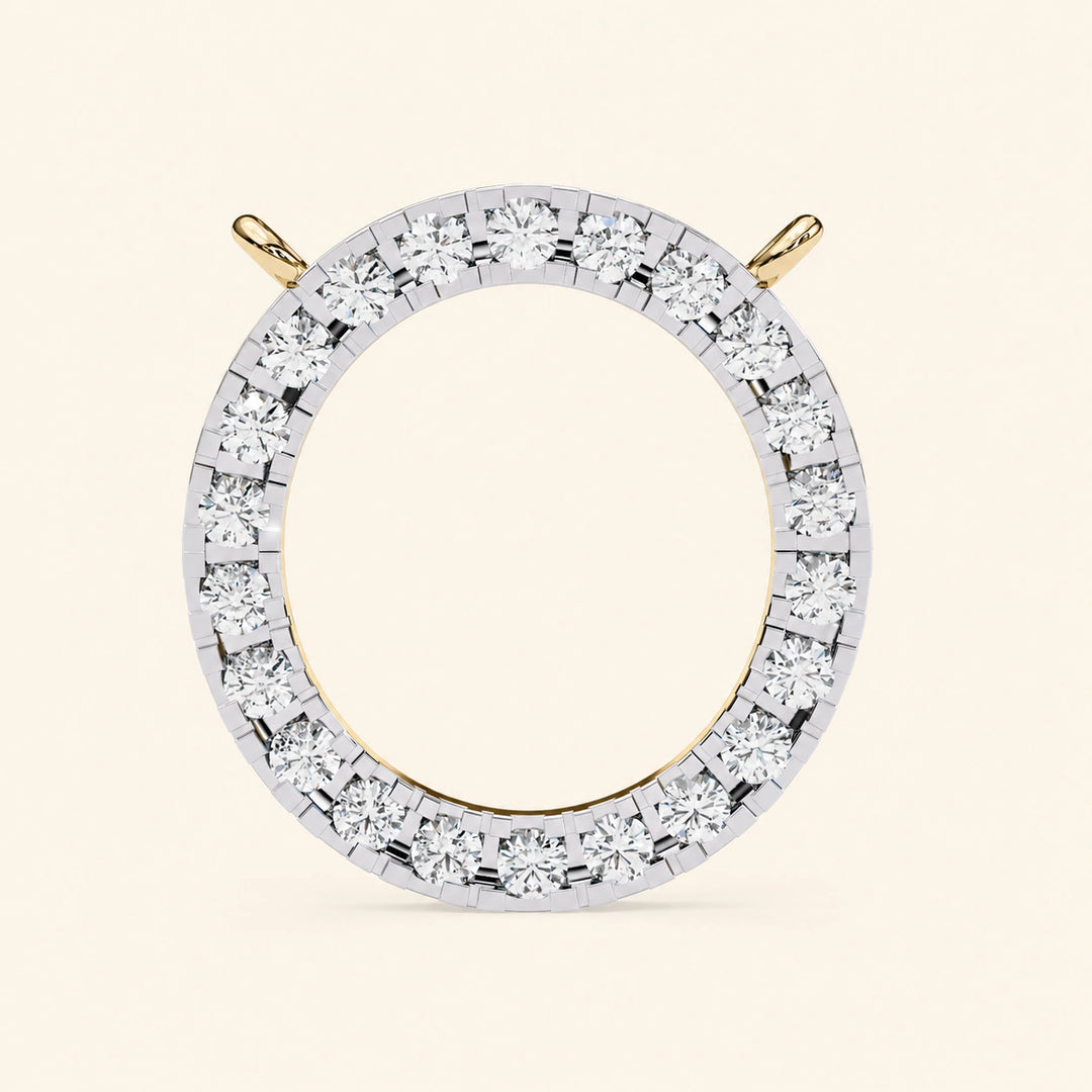 Prong Set Circle Necklace