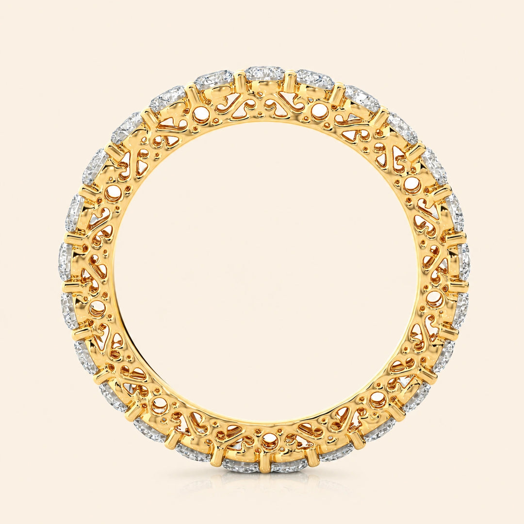Back View Of Filigree Eternity Band