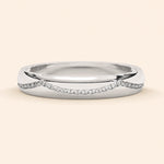 Load image into Gallery viewer, Front View Of Curved Wedding Band
