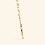 Load image into Gallery viewer, Side View Of Prong Set Circle Necklace
