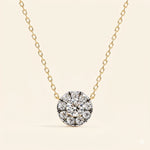 Load image into Gallery viewer, Front View Of Prong Set Cluster Necklace
