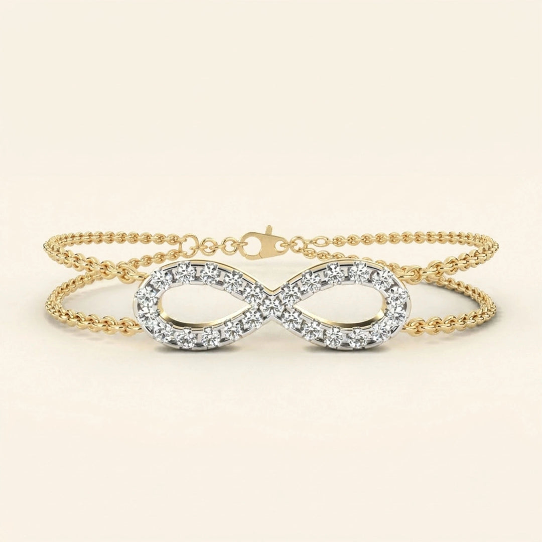 Infinity Bracelet With Double Chain