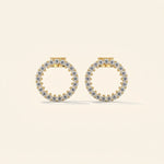 Load image into Gallery viewer, Round Halo Stud Earrings
