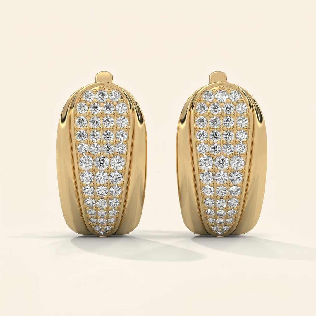 Pave Hoop Earrings