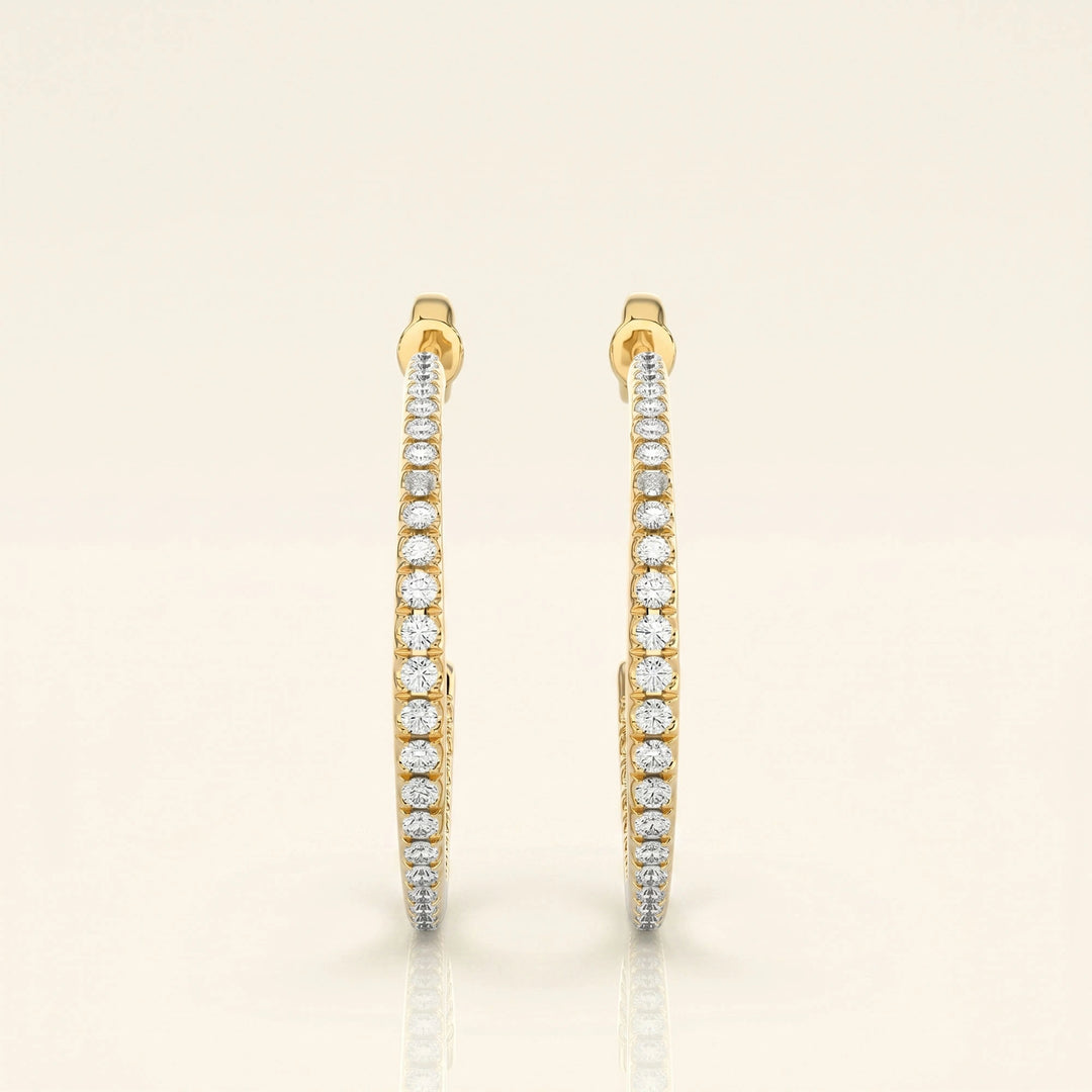 Pave Hoop Earrings