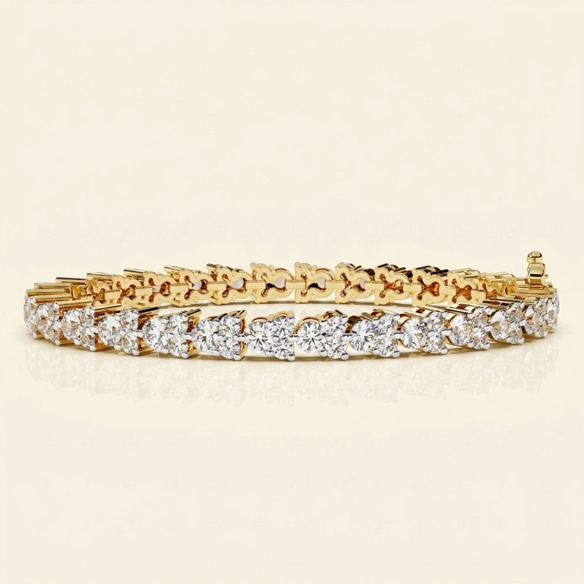 Front view of filigree cuff bracelet