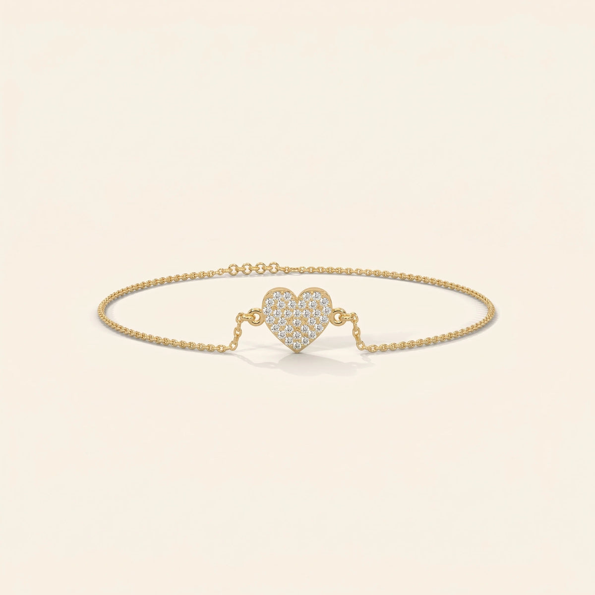 Front view of heart station bracelet
