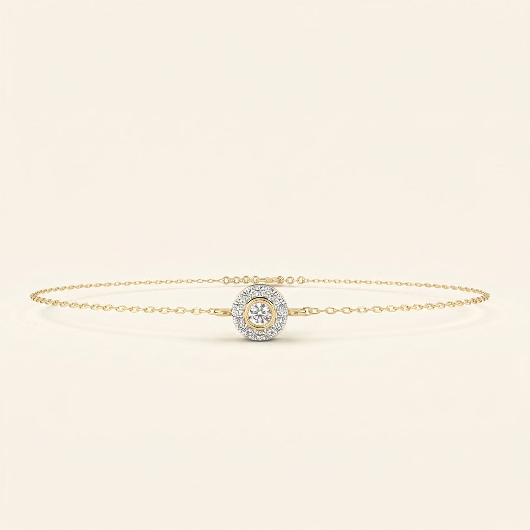 Round Halo Bracelet