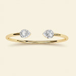 Load image into Gallery viewer, Pear Open Cuff Bangle
