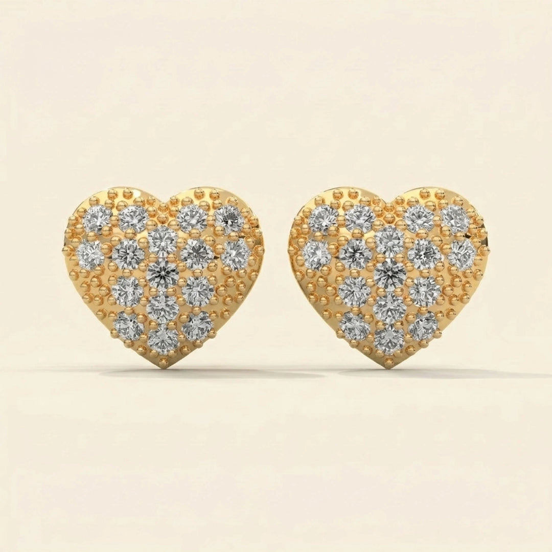 Puces d'oreilles Cœur