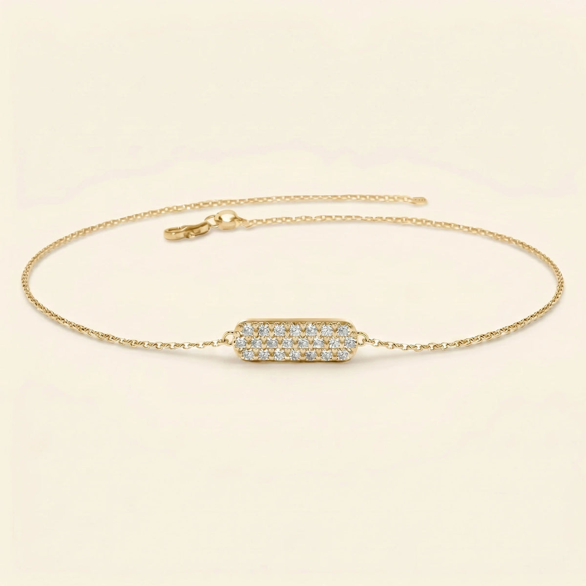 Front view of bar bracelet