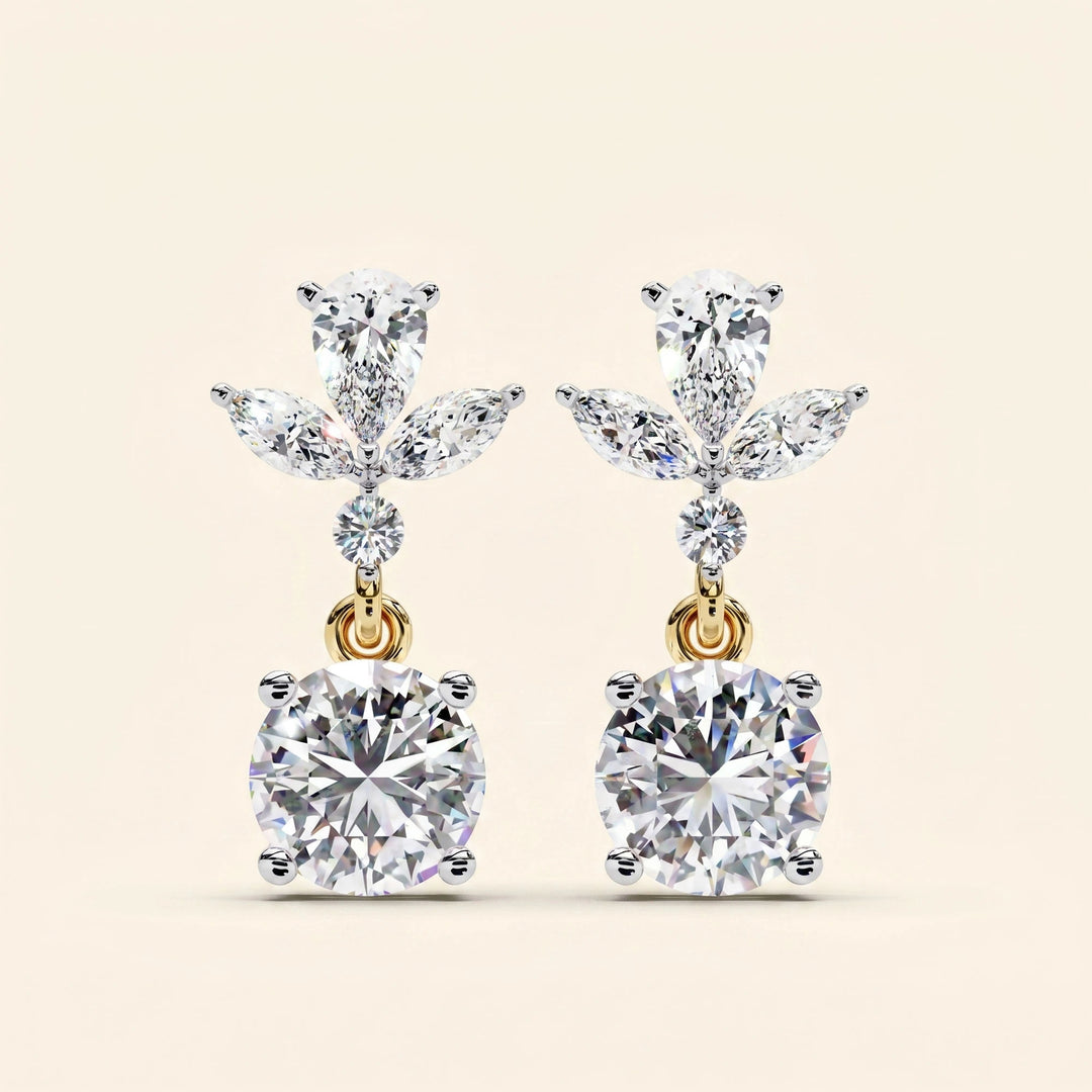 Drop Round Earrings