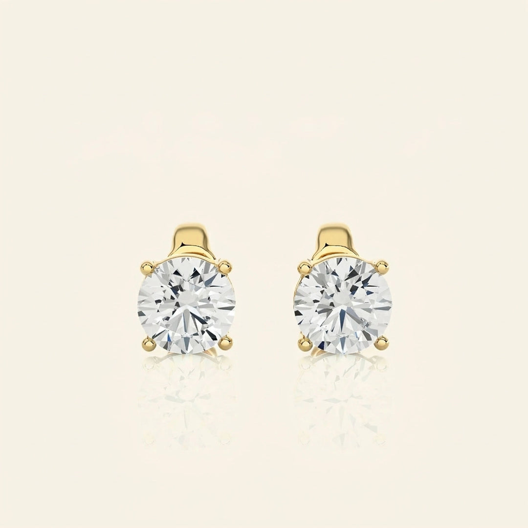 Round Stud Earrings