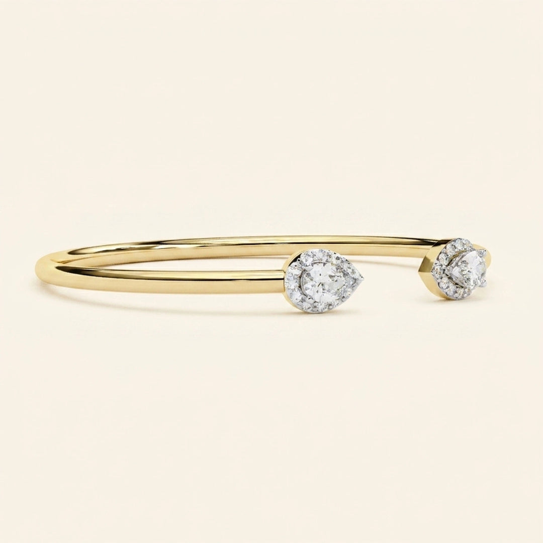 Pear Open Cuff Bangle