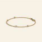 Load image into Gallery viewer, Bezel Set Station Bracelet
