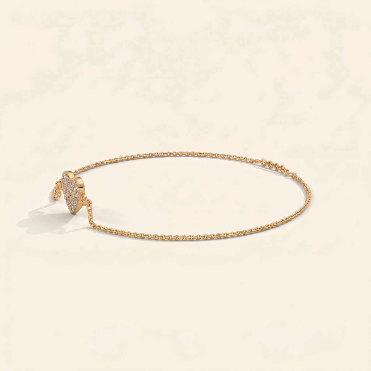 Side view of heart station bracelet