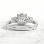 Load image into Gallery viewer, 2 Ct Round three stone moissanite ring in sterling silver
