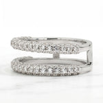 Load image into Gallery viewer, 2 Ct Round Moissanite Half Eternity Wedding Band in Silver
