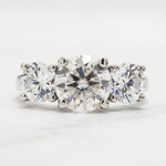 Load image into Gallery viewer, 2 Ct Moissanite Round Three Stone Engagement Ring in Silver
