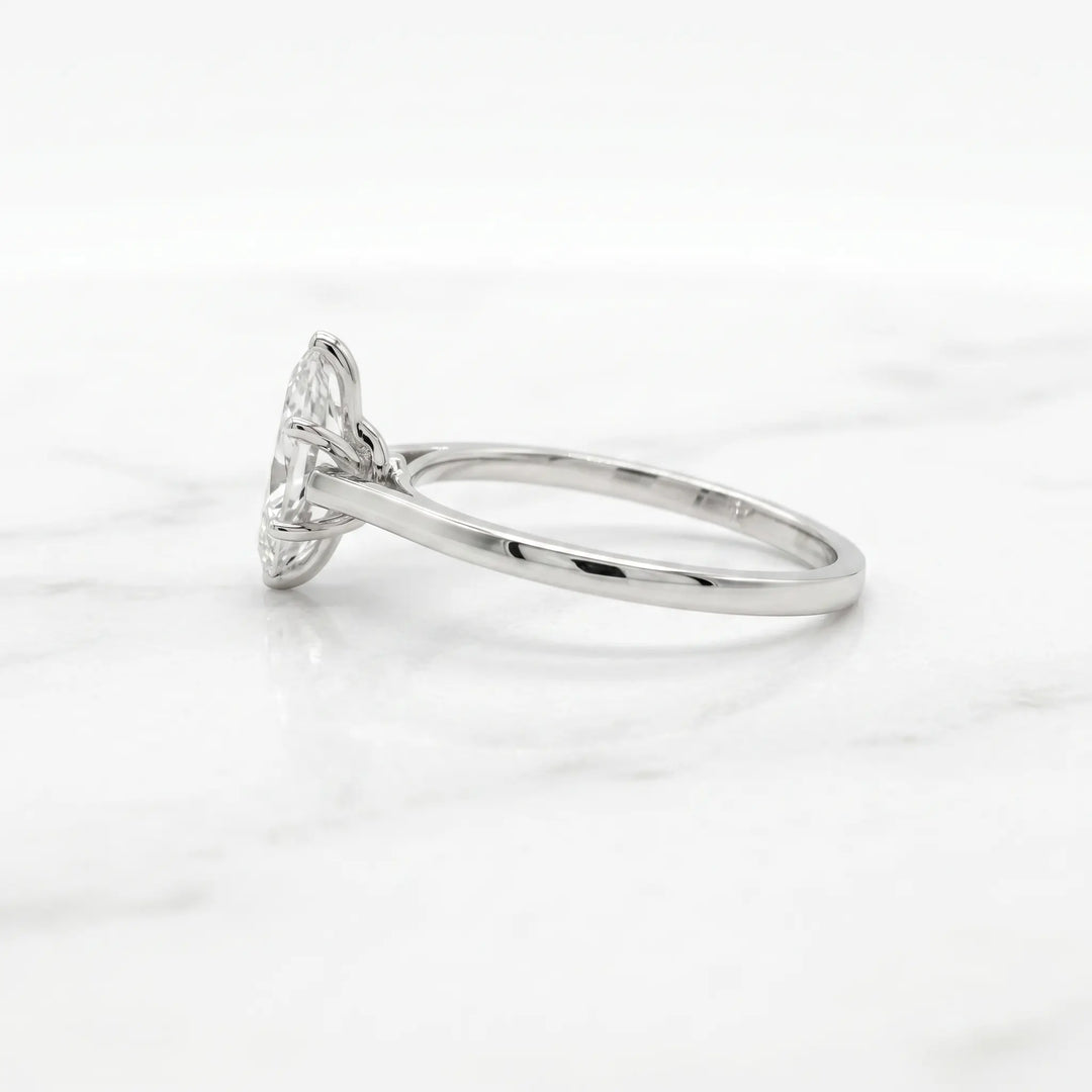1.25 Ct Marquise Moissanite Ring In Silver