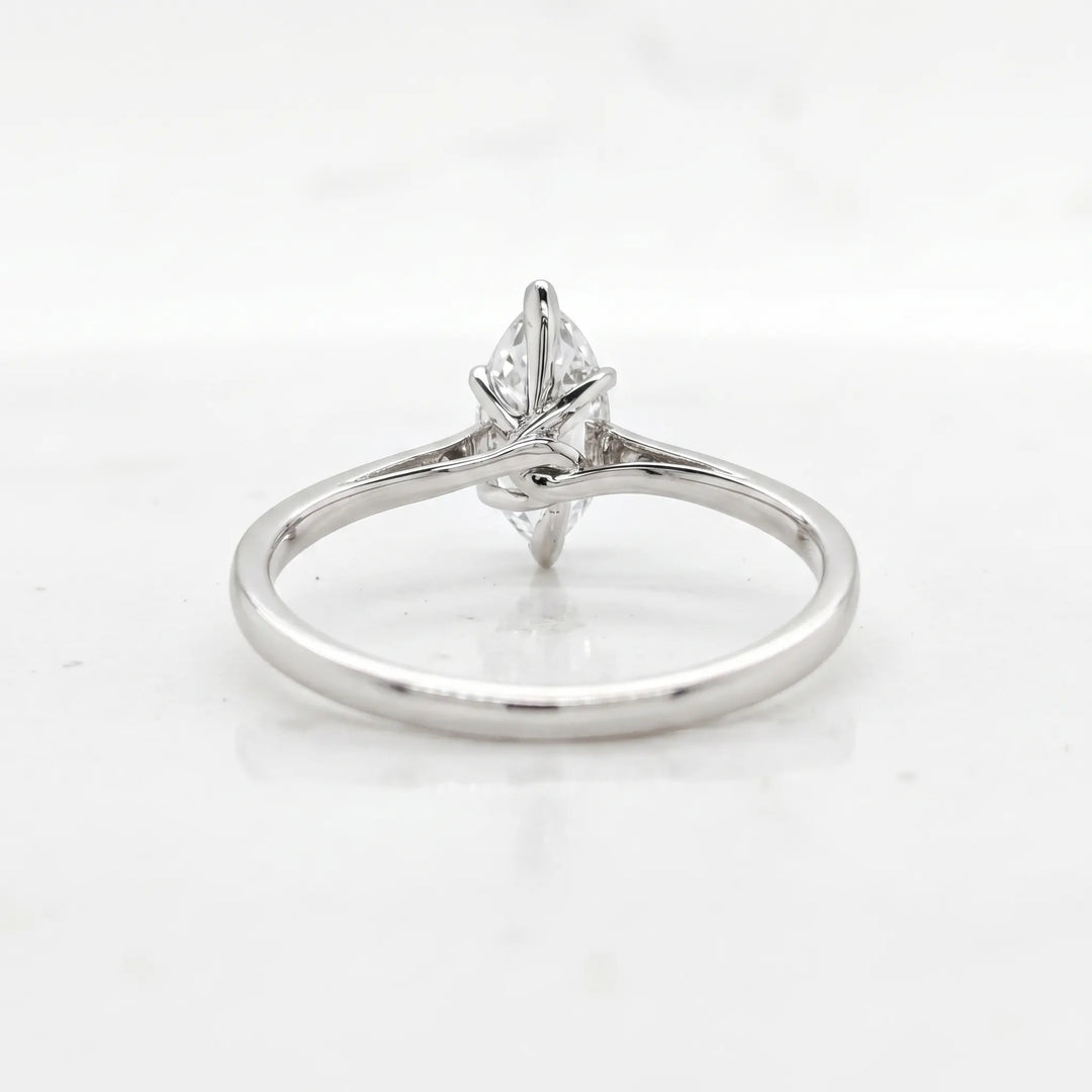 1.25 Ct Marquise Moissanite Ring In Silver