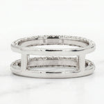 Load image into Gallery viewer, 2 Ct Round Moissanite Half Eternity Wedding Band in Silver
