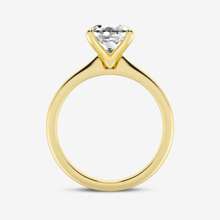 1 Carat Asscher Cut Moissanite Engagement Ring in Rose Gold