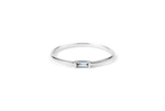 Load image into Gallery viewer, 1 Carat Baguette Cut Solitaire Moissanite Ring in White Gold
