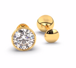 Load image into Gallery viewer, 0.80 Ct Round Shape Bezel Set Moissanite Stud Earrings For Unisex

