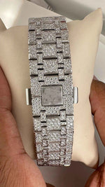 Load image into Gallery viewer, Back Side of Bust Down Ap Moissanite Watch
