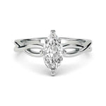 Load image into Gallery viewer, 1 Carat Marquise Cut Criss Cross Moissanite Ring in Yellow Gold
