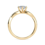 Load image into Gallery viewer, 1 Carat Marquise Cut Criss Cross Moissanite Ring in Yellow Gold
