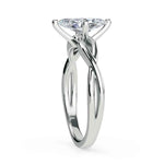Load image into Gallery viewer, 1 Carat Marquise Cut Criss Cross Moissanite Ring in Yellow Gold

