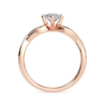 Load image into Gallery viewer, 1 Carat Marquise Cut Criss Cross Moissanite Ring in Yellow Gold
