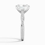 Load image into Gallery viewer, 2 Carat Radiant Cut Criss Cross Moissanite Ring in White Gold
